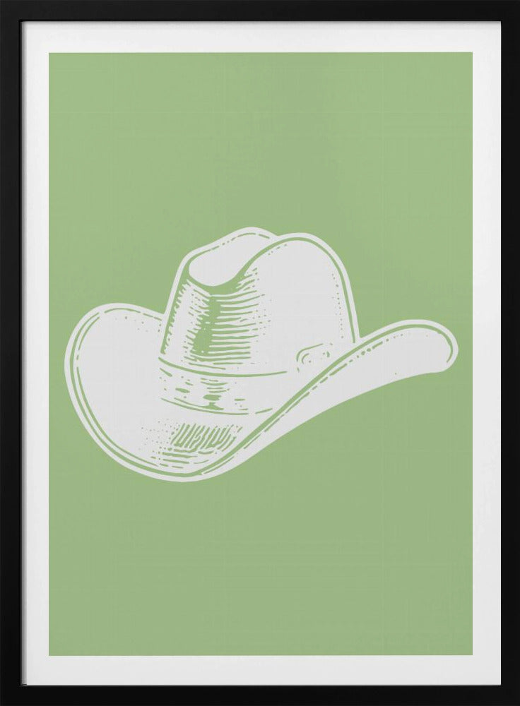 Saliegroene cowboyhoed | Poster