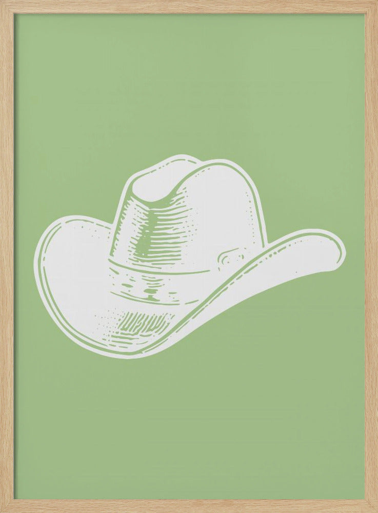 Saliegroene cowboyhoed | Poster