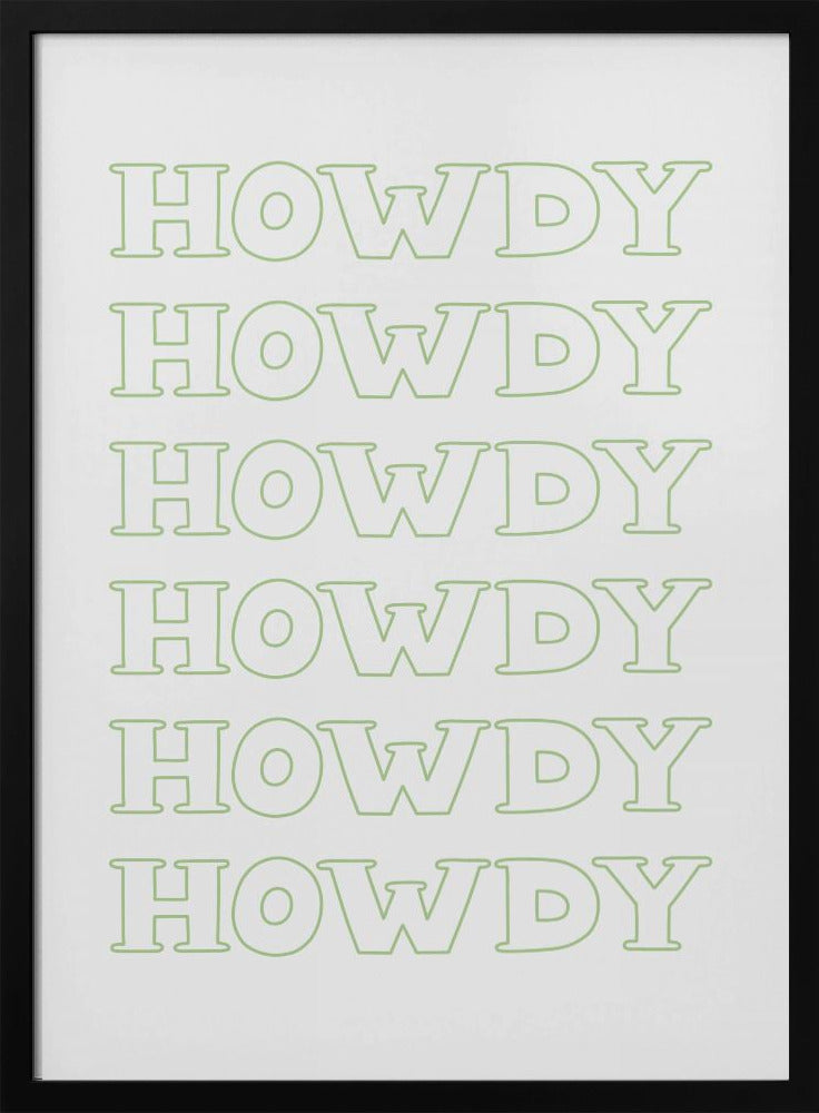 Saliegroen Howdy | Poster