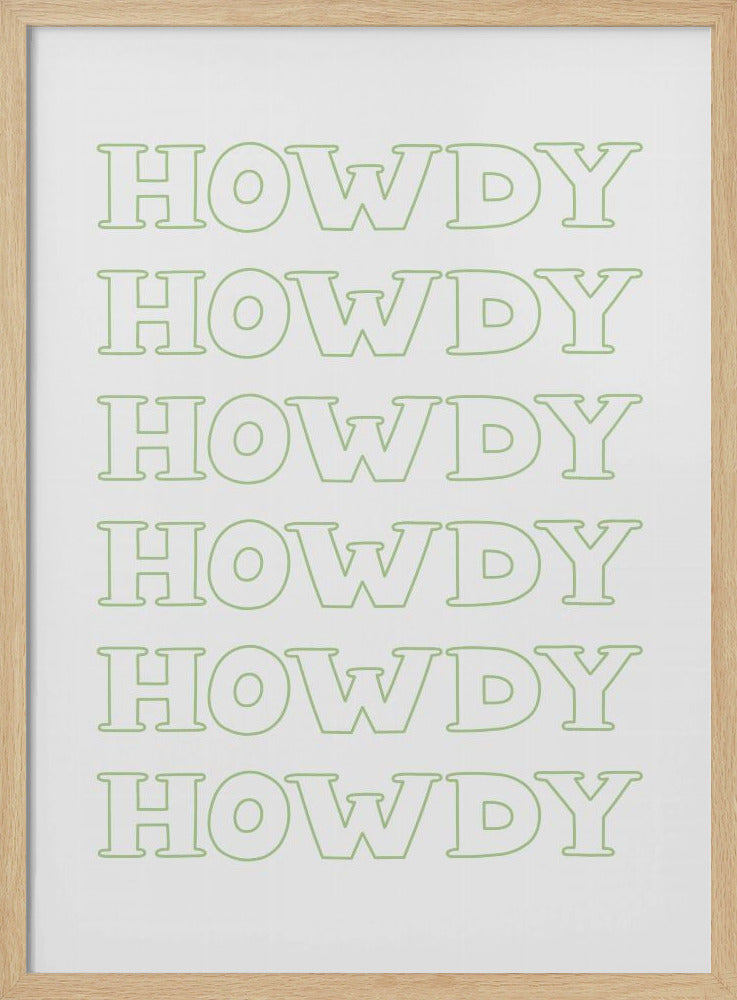 Saliegroen Howdy | Poster