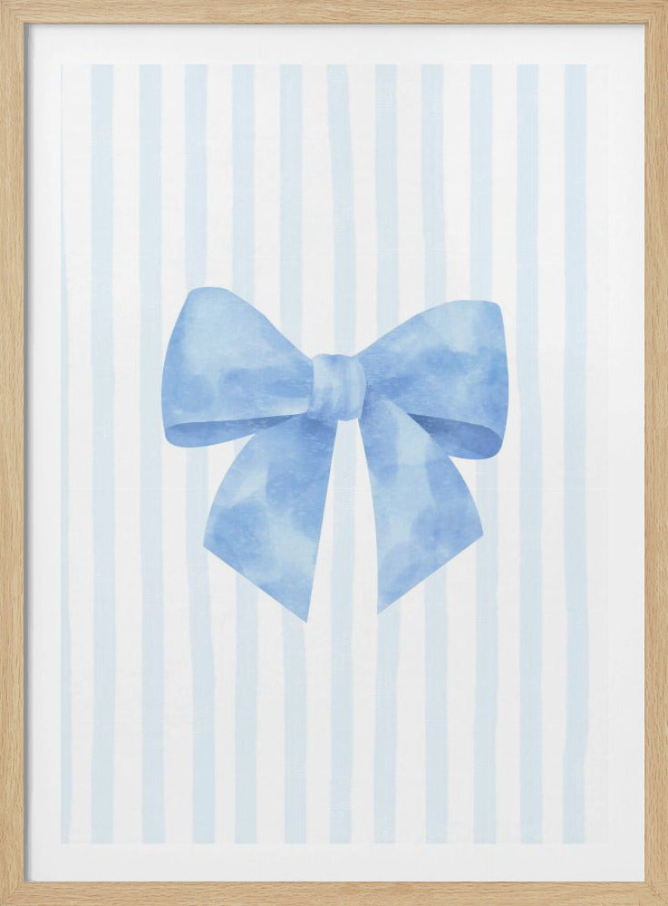 Elegantie met blauw lint | Poster