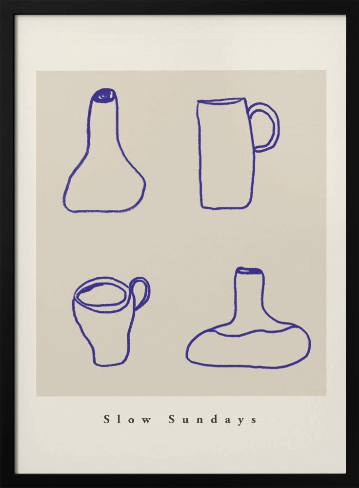 Abstracte aardewerklijnen | Poster