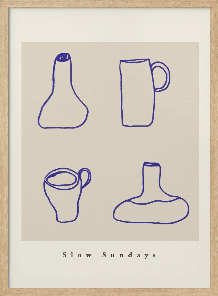 Abstracte aardewerklijnen | Poster