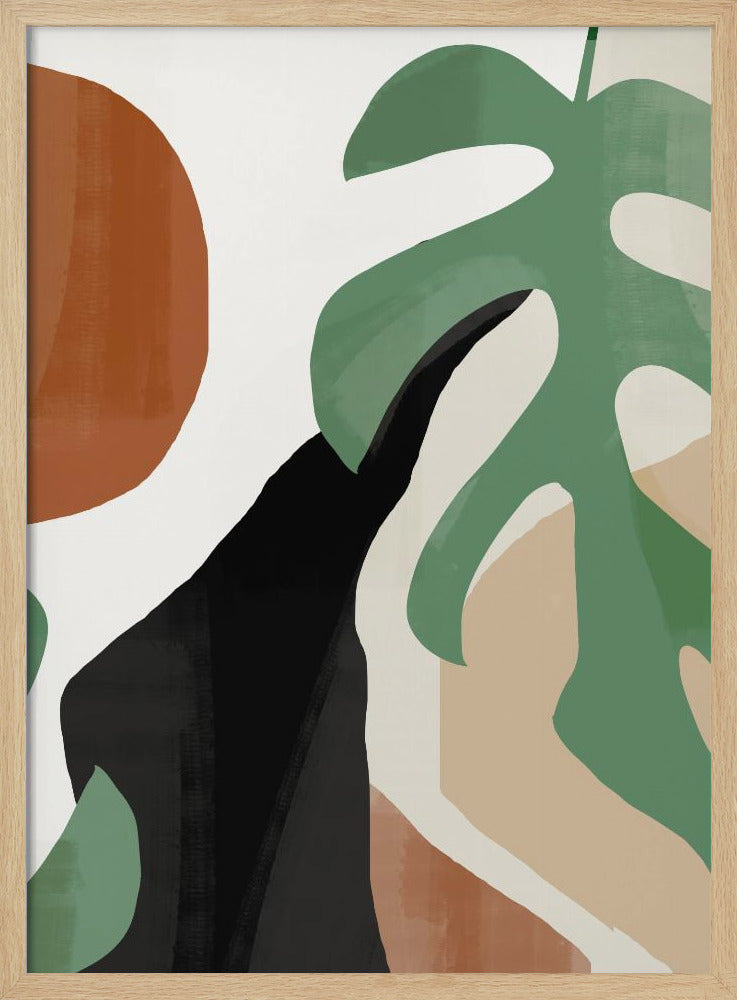 Abstracte kunst tropische bladeren | Poster