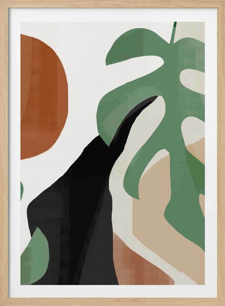 Abstracte kunst tropische bladeren | Poster