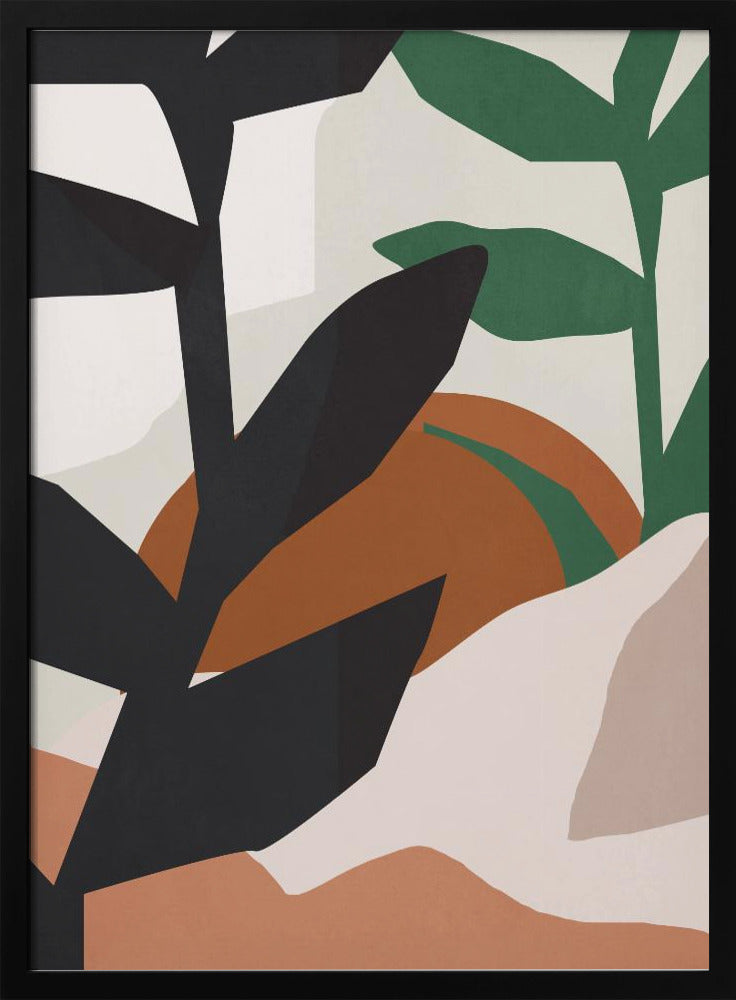 Abstracte kunst tropische bladeren | Poster