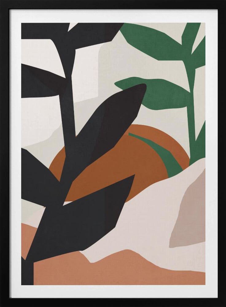 Abstracte kunst tropische bladeren | Poster