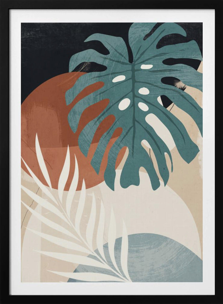 Abstracte kunst tropische bladeren | Poster