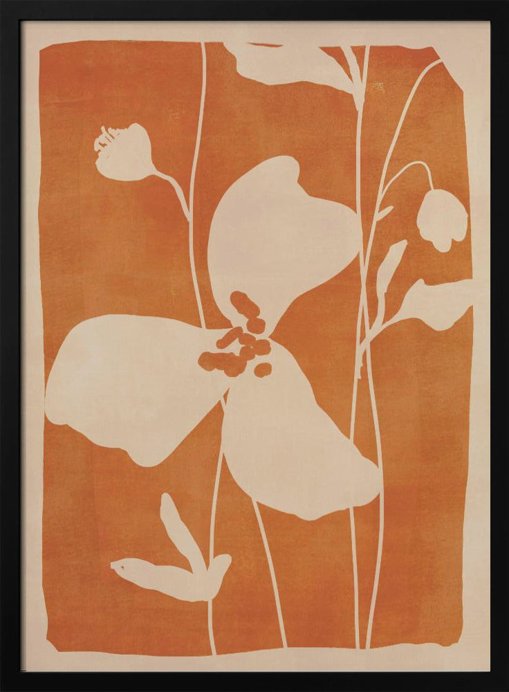 Abstracte minimale bloemen | Poster