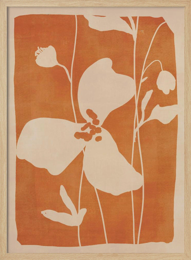 Abstracte minimale bloemen | Poster