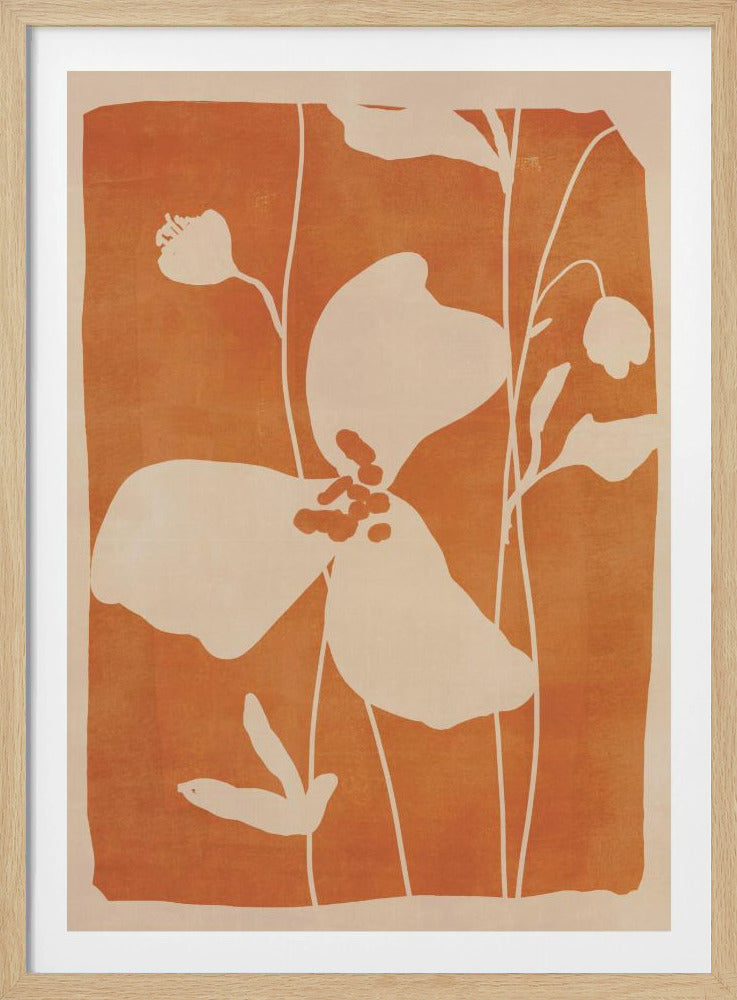 Abstracte minimale bloemen | Poster