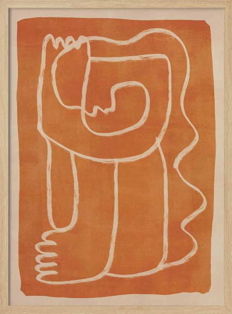 Abstracte lijnkunstfiguur | Poster
