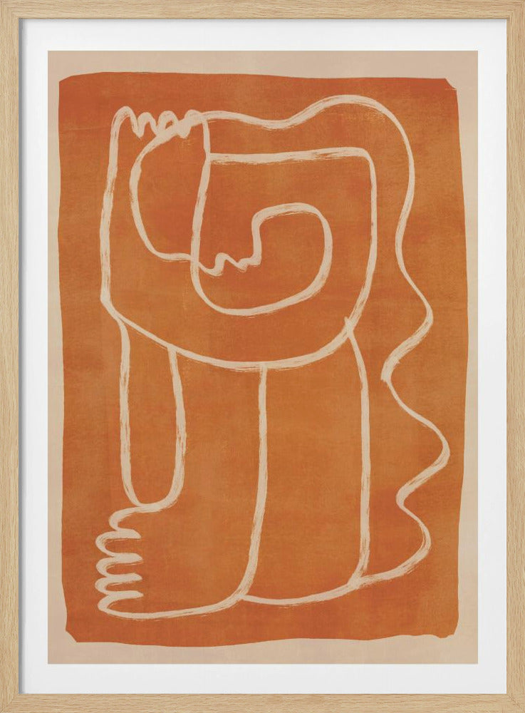 Abstracte lijnkunstfiguur | Poster