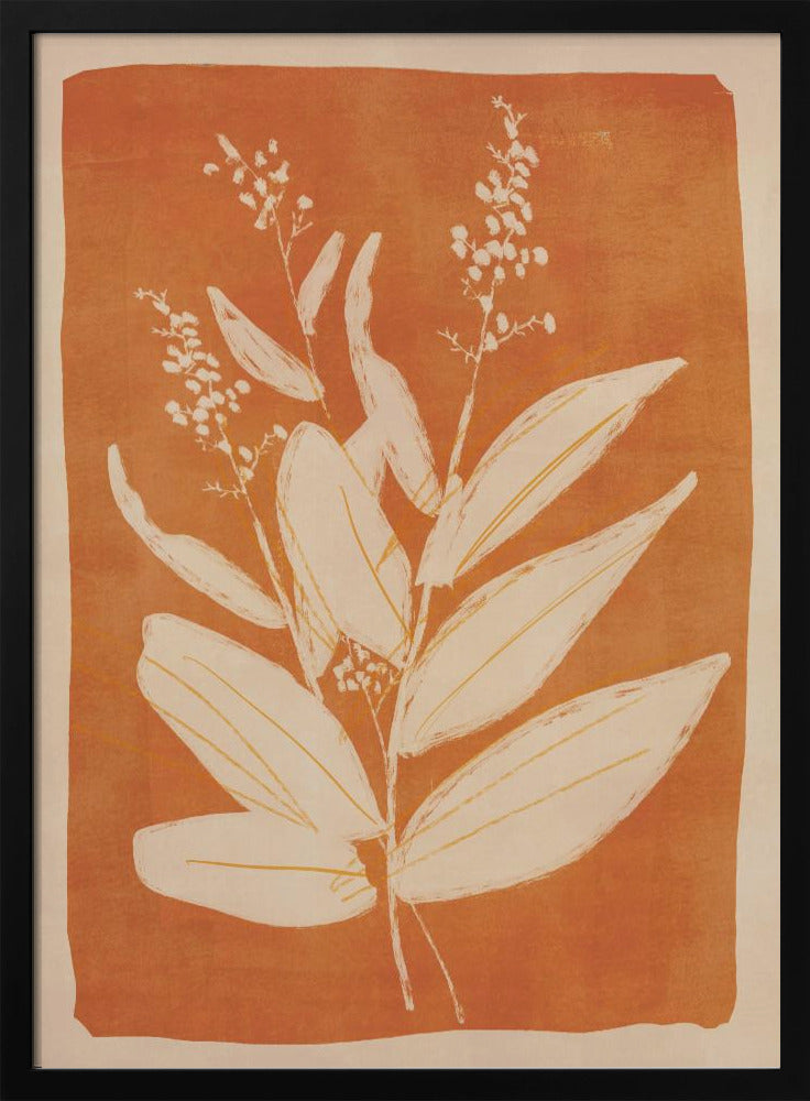 Kleurrijke minimalistische plant | Poster