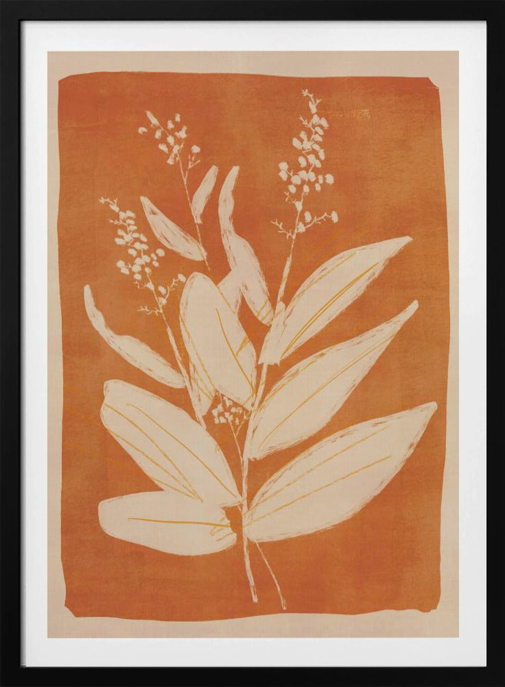 Kleurrijke minimalistische plant | Poster