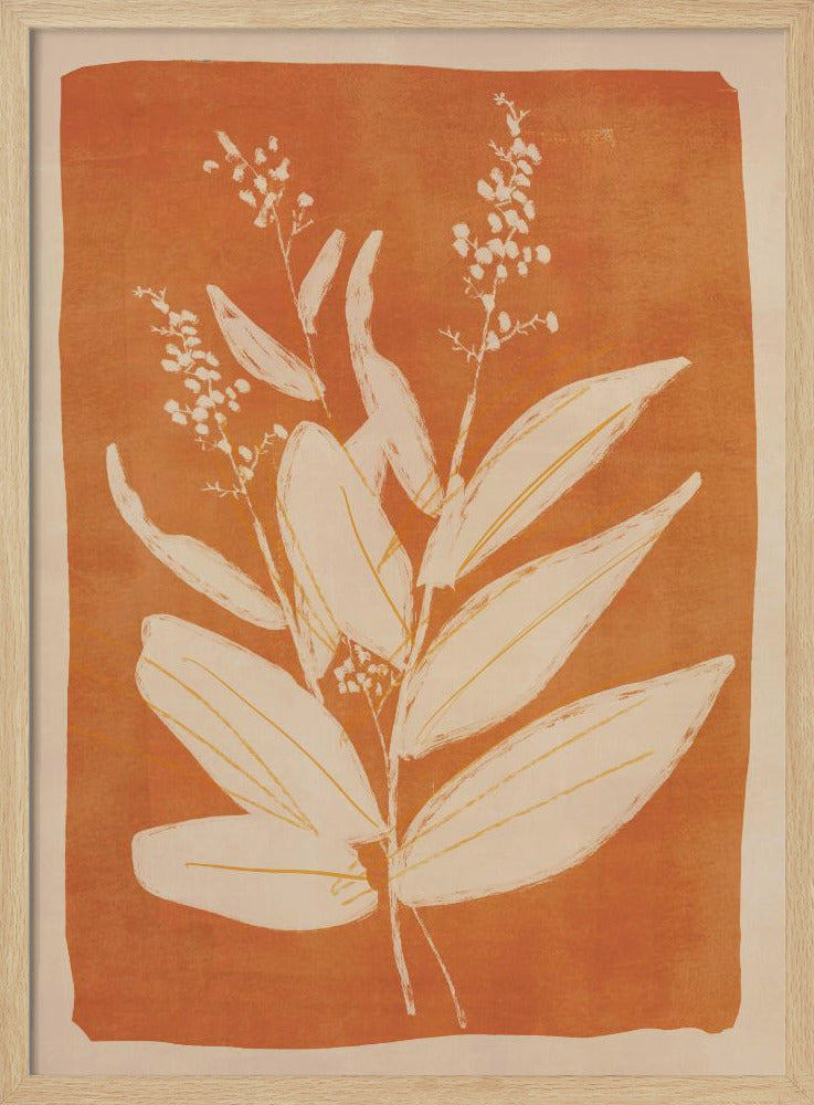 Kleurrijke minimalistische plant | Poster