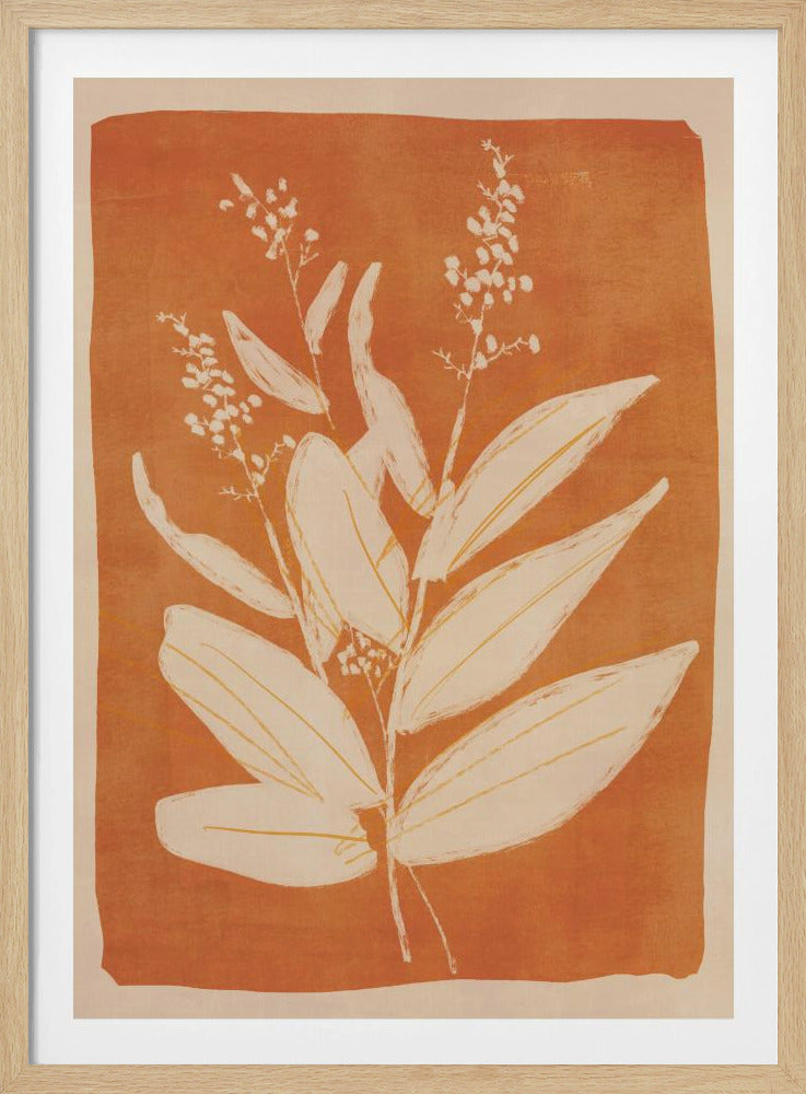 Kleurrijke minimalistische plant | Poster