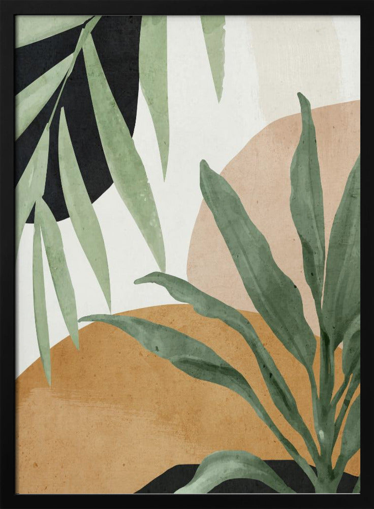 Abstracte kunst tropische bladeren | Poster