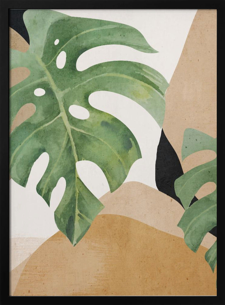 Abstracte kunst tropische bladeren | Poster