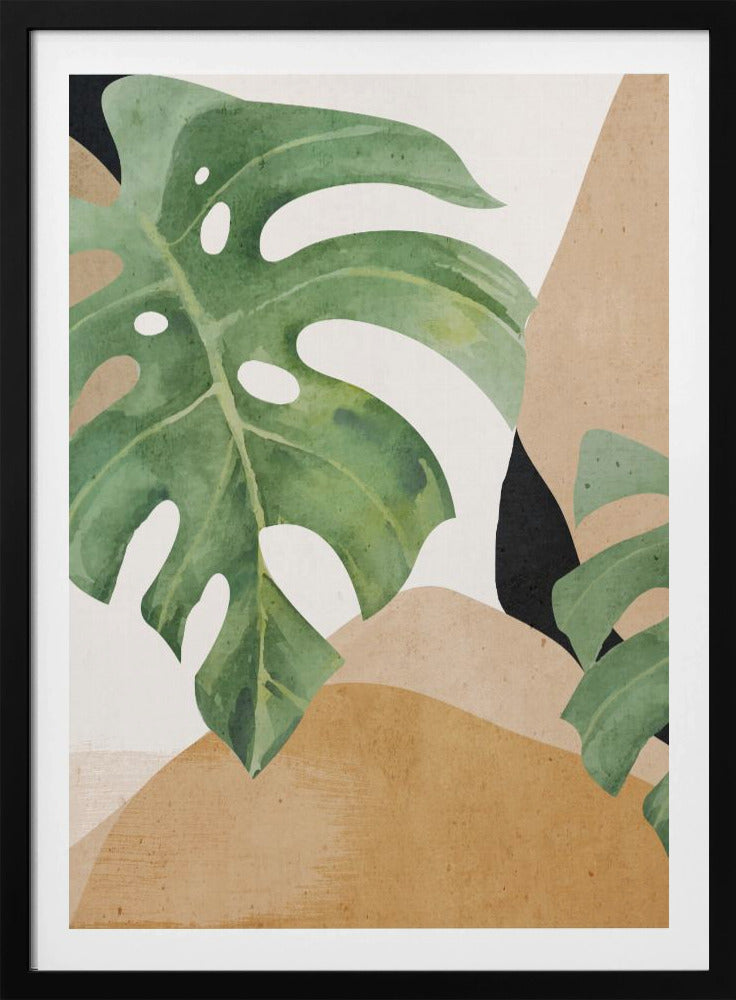 Abstracte kunst tropische bladeren | Poster