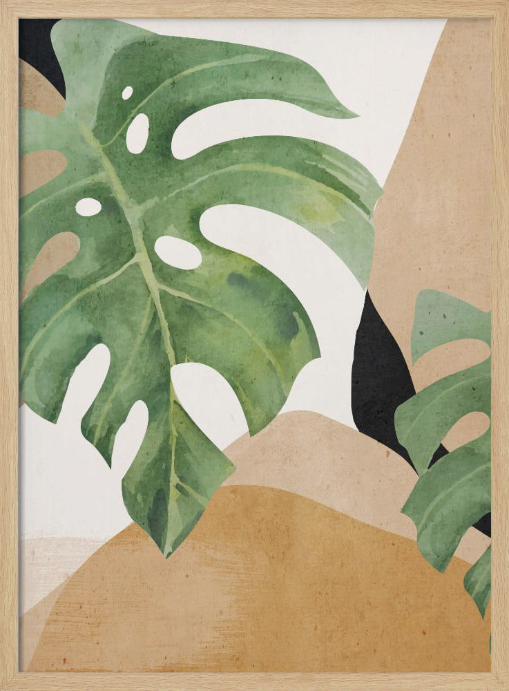 Abstracte kunst tropische bladeren | Poster