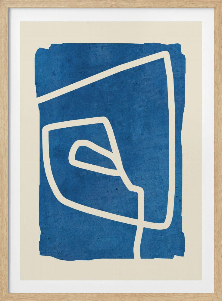 Blauwe Spiraaldans | Poster