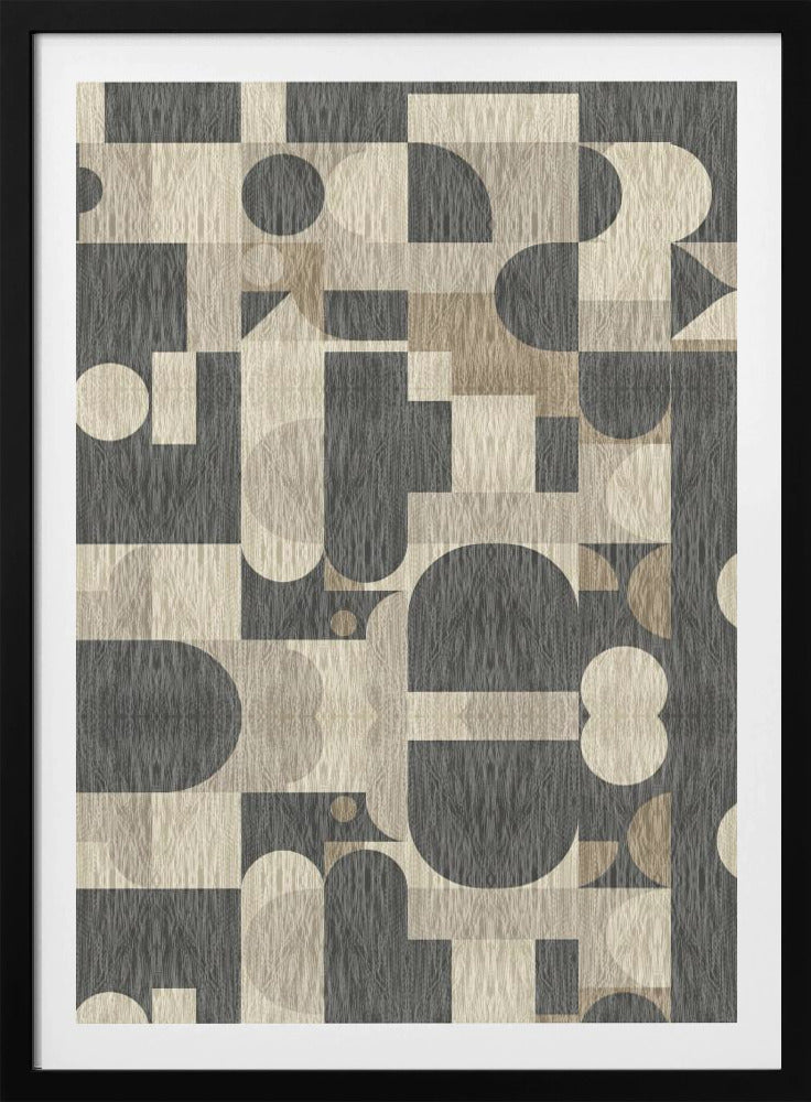 Geometrisch patroon met verschillende vormen | Poster