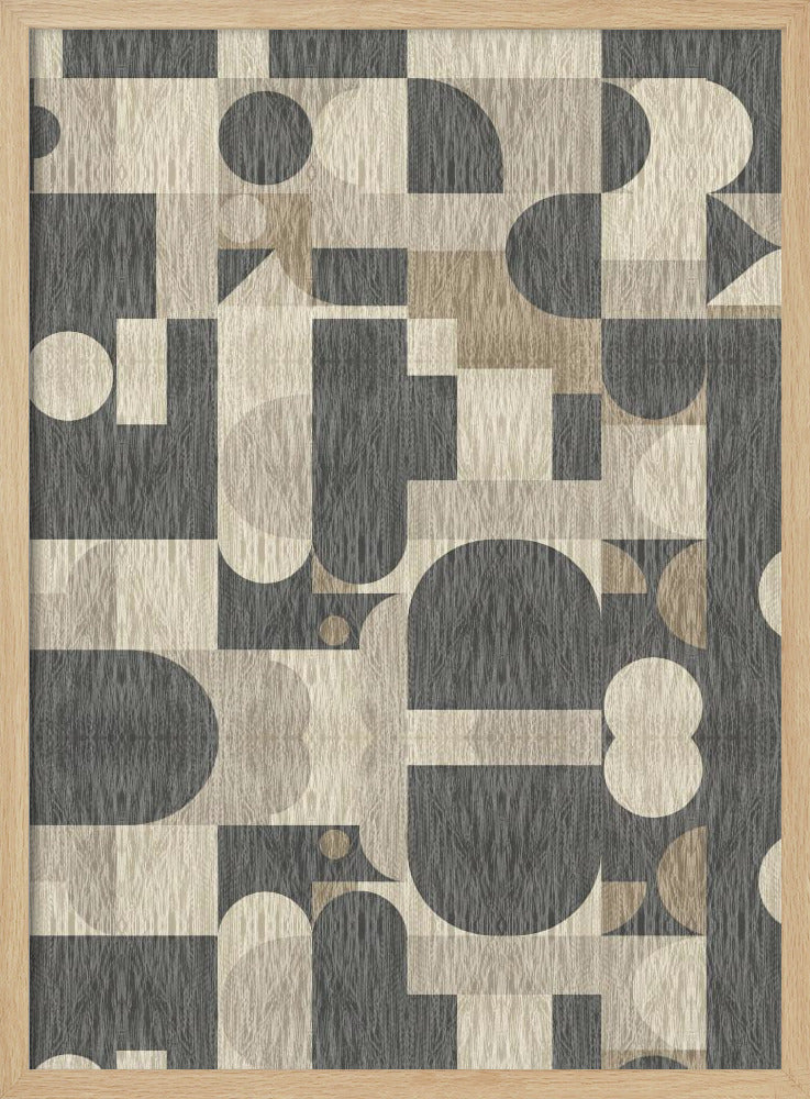 Geometrisch patroon met verschillende vormen | Poster