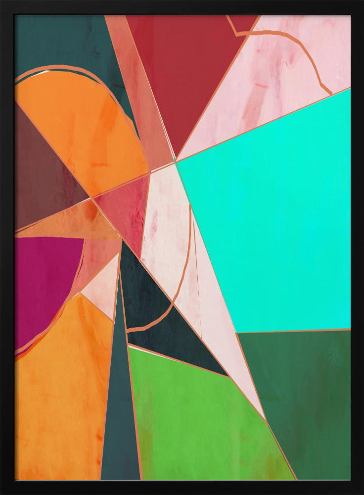 Kleurrijke geometrie abstract | Poster