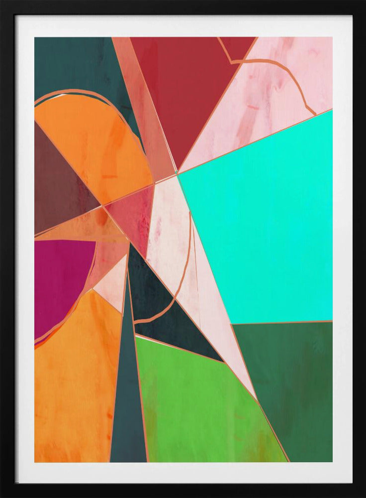 Kleurrijke geometrie abstract | Poster