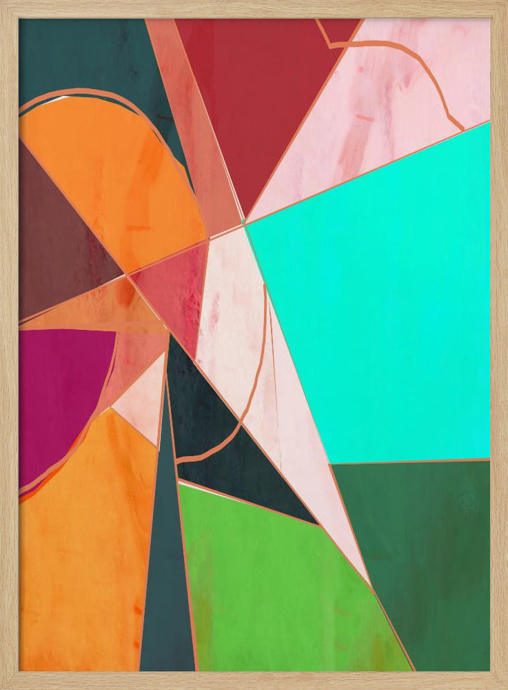 Kleurrijke geometrie abstract | Poster