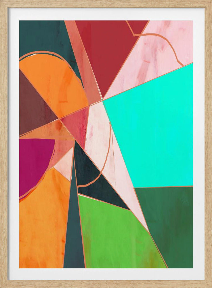 Kleurrijke geometrie abstract | Poster