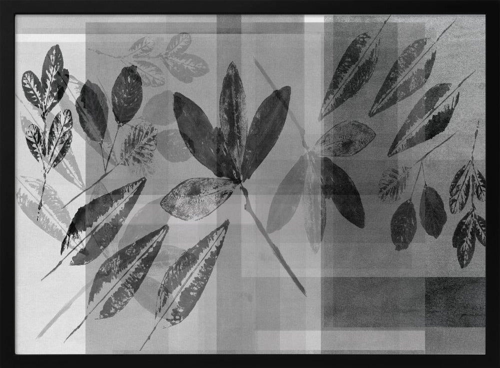 Abstracte botanische elementen in neutrale tinten | Poster