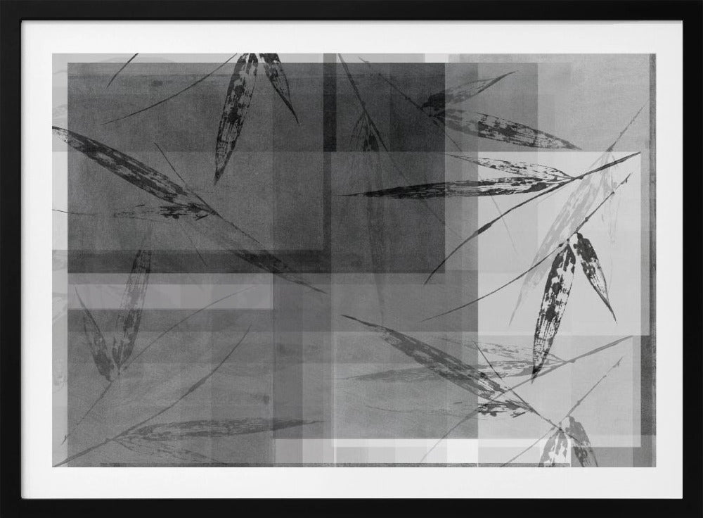 Abstracte botanische elementen in neutrale tinten | Poster