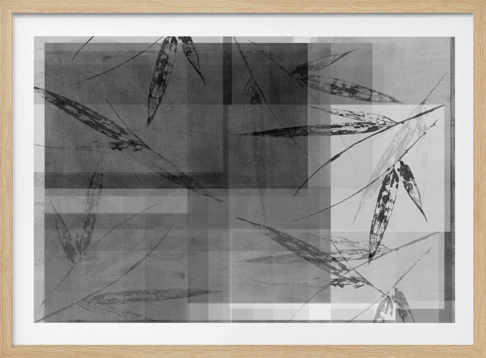 Abstracte botanische elementen in neutrale tinten | Poster