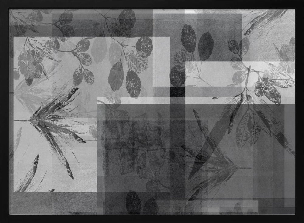 Abstracte botanische elementen in neutrale tinten | Poster