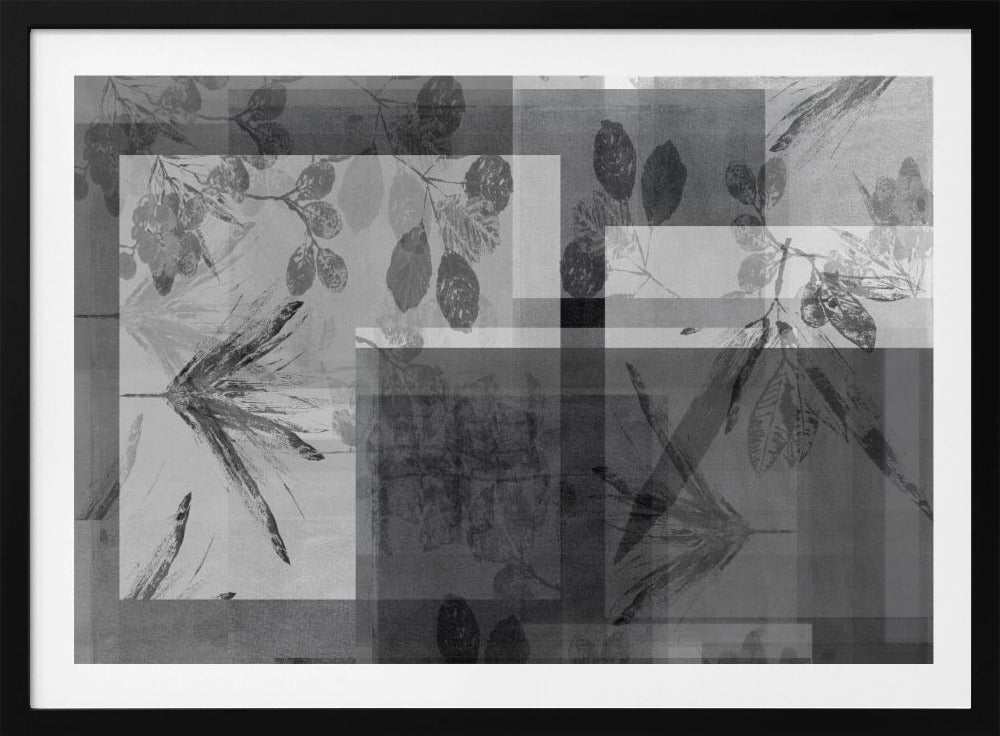 Abstracte botanische elementen in neutrale tinten | Poster