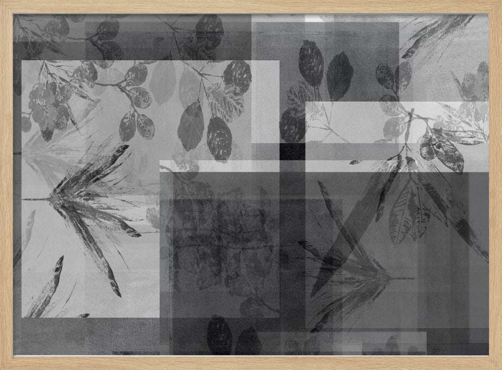 Abstracte botanische elementen in neutrale tinten | Poster