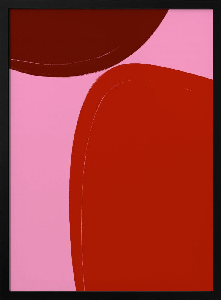 Curved Red Shapes | Poster