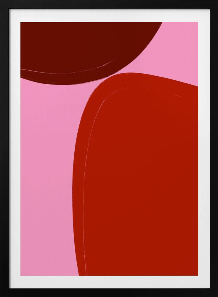 Curved Red Shapes | Poster