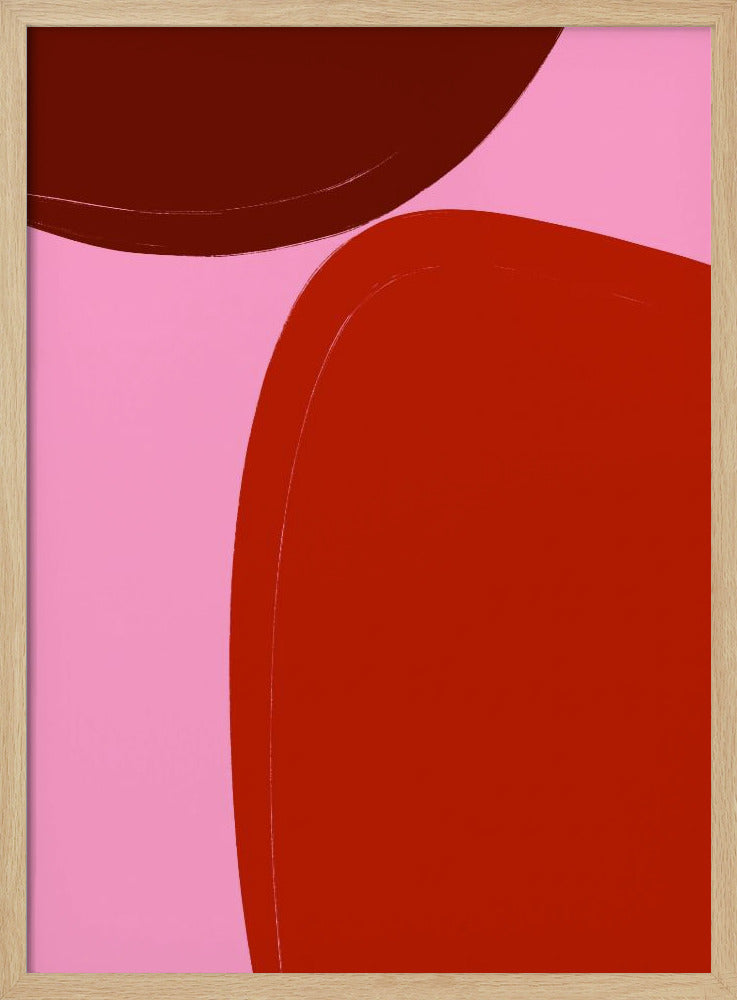Curved Red Shapes | Poster