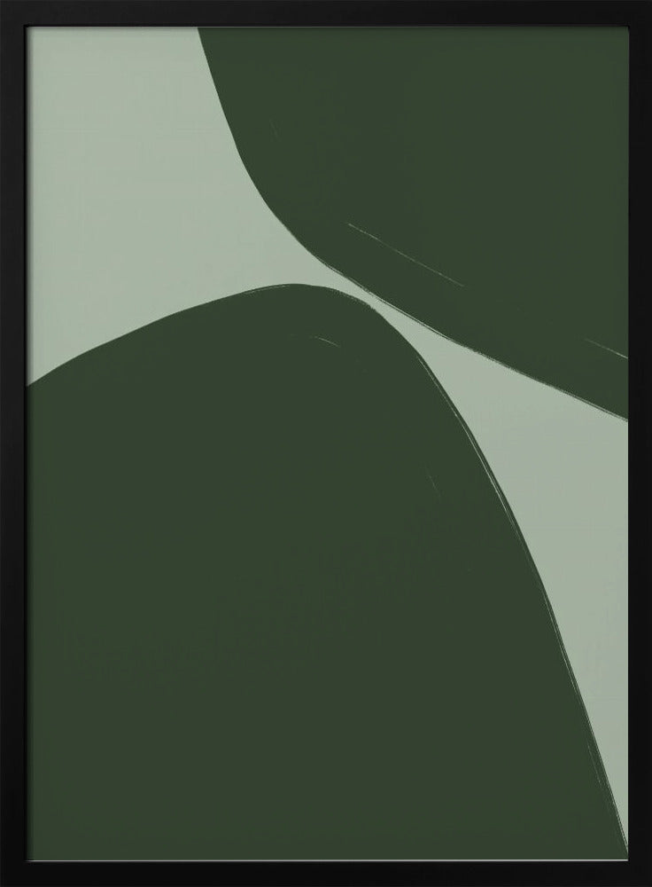 Gedurfde groene rondingen | Poster