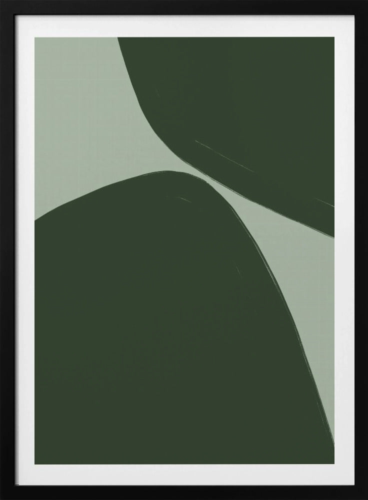Gedurfde groene rondingen | Poster