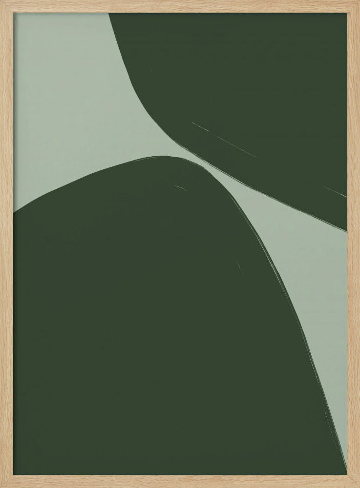 Gedurfde groene rondingen | Poster