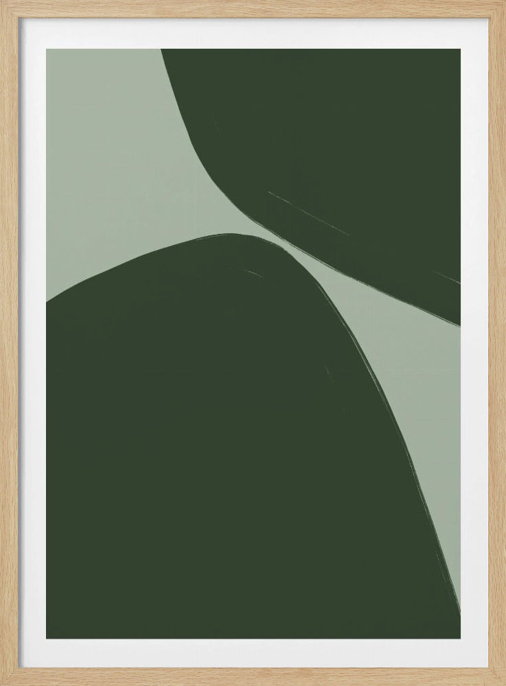 Gedurfde groene rondingen | Poster