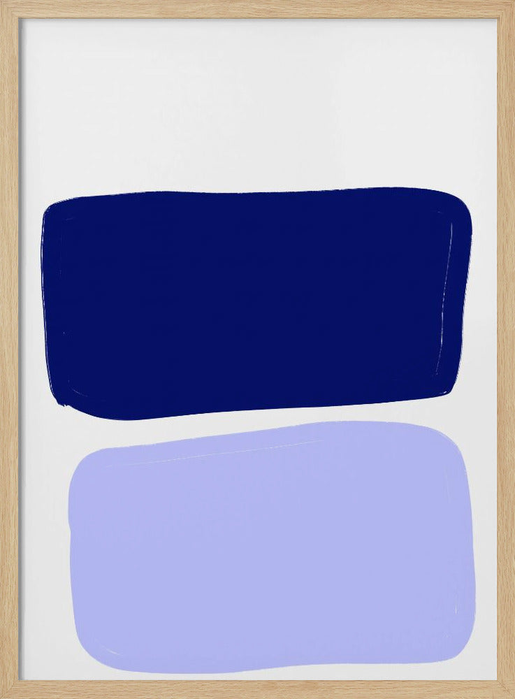 Dual Blue Blocks | Poster