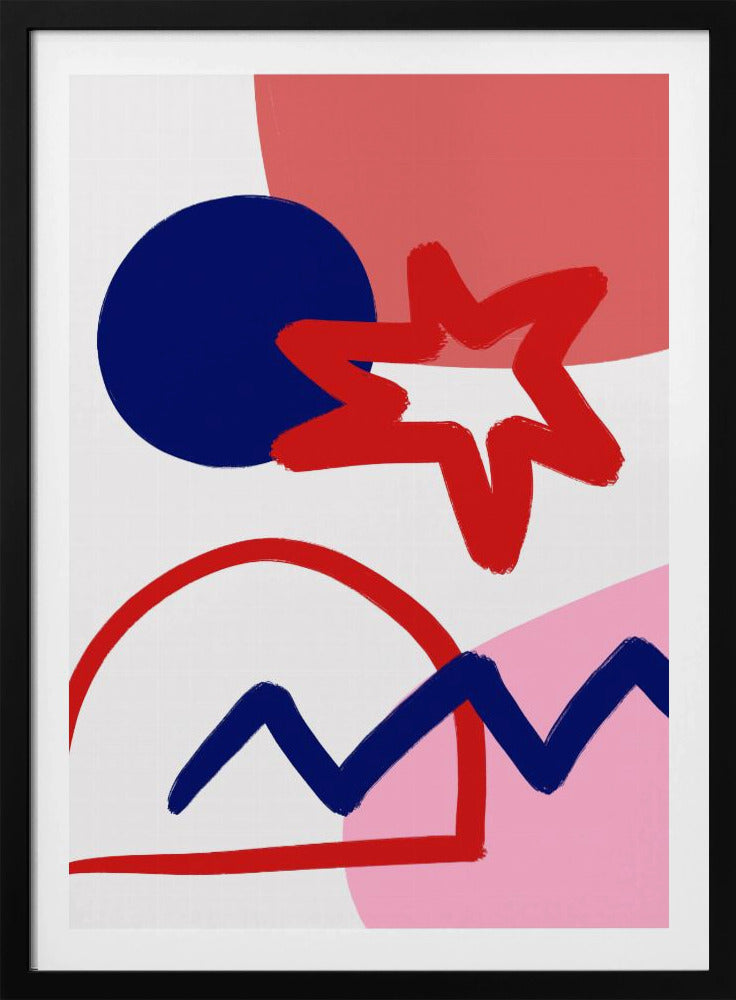 Gedurfde geometrische vormen | Poster