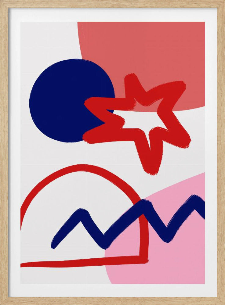 Gedurfde geometrische vormen | Poster