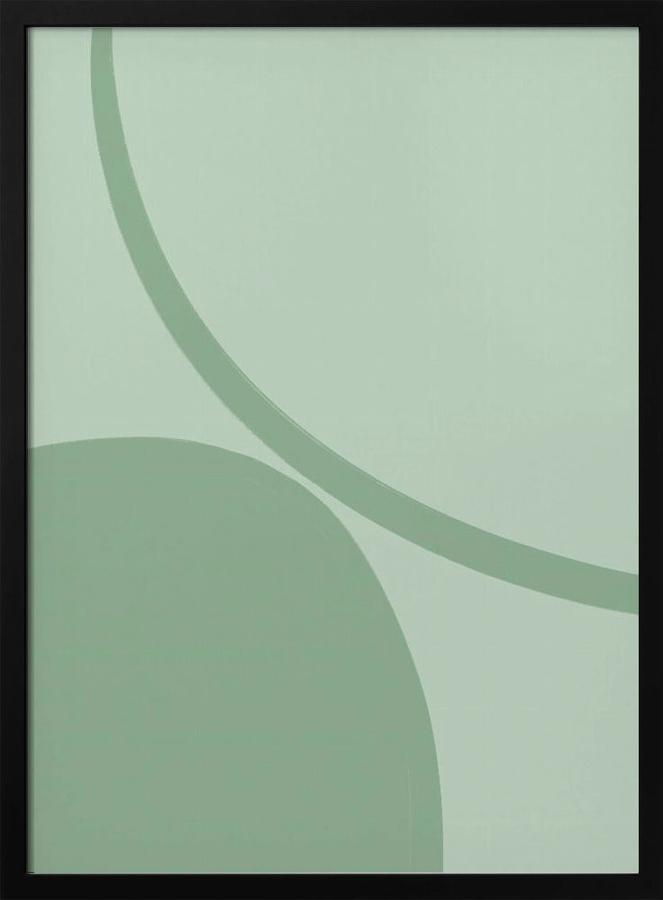 Serene groene rondingen | Poster
