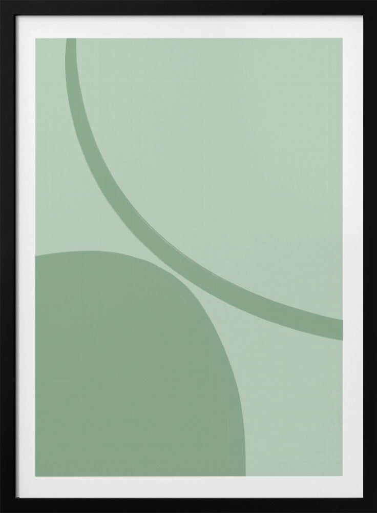 Serene groene rondingen | Poster